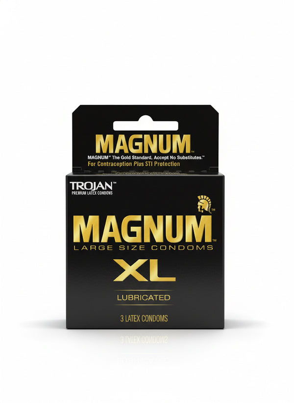 Trojan Magnum XL Large Size Lubricated Condoms 3 Ct