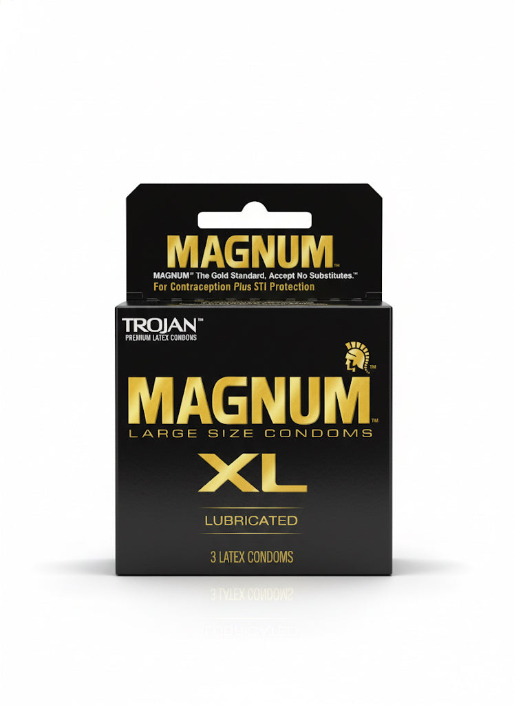 Trojan Magnum XL Large Size Lubricated Condoms 3 Ct
