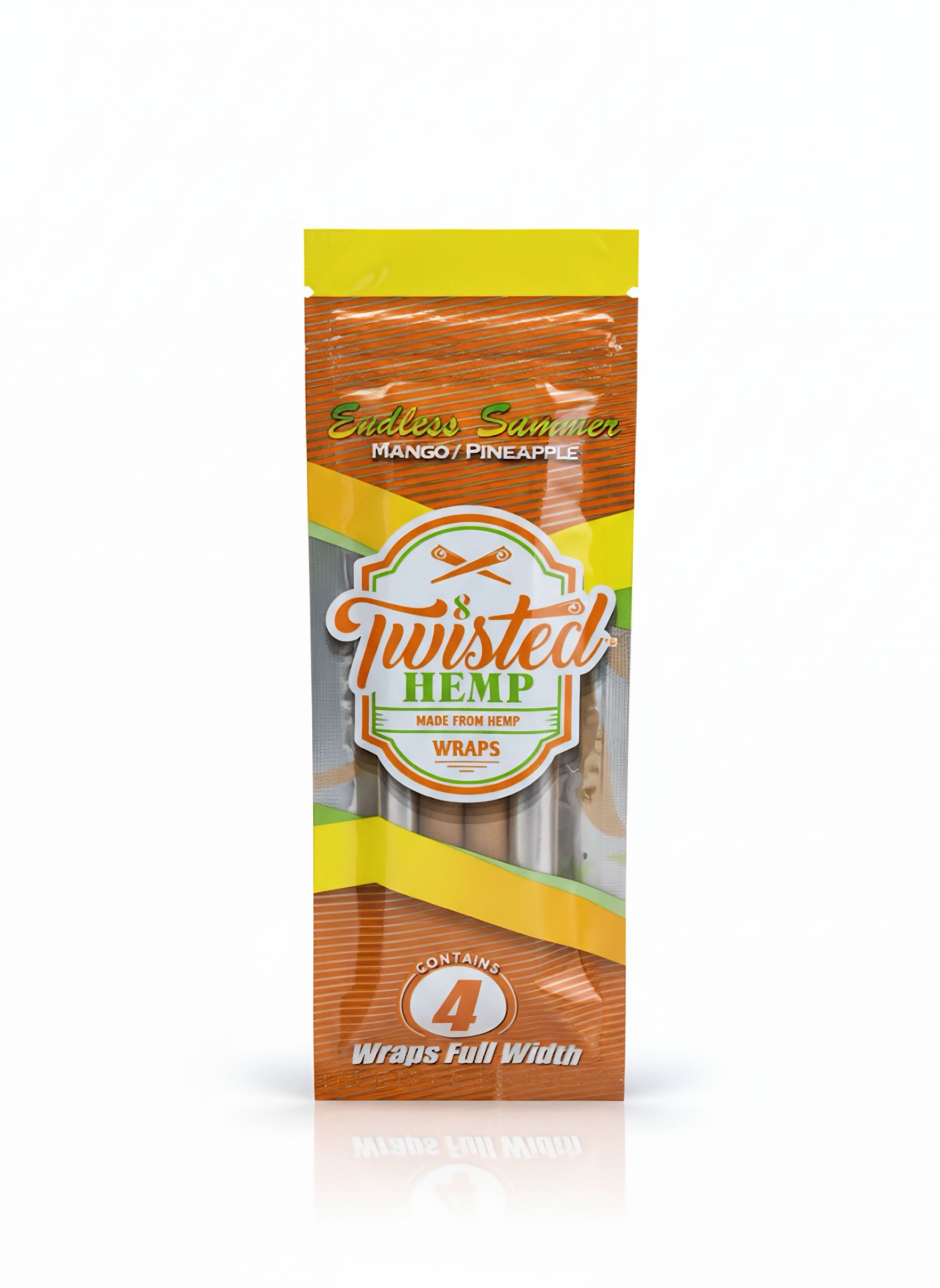 Twisted Hemp Wrap Mango Pineapple 4Pk