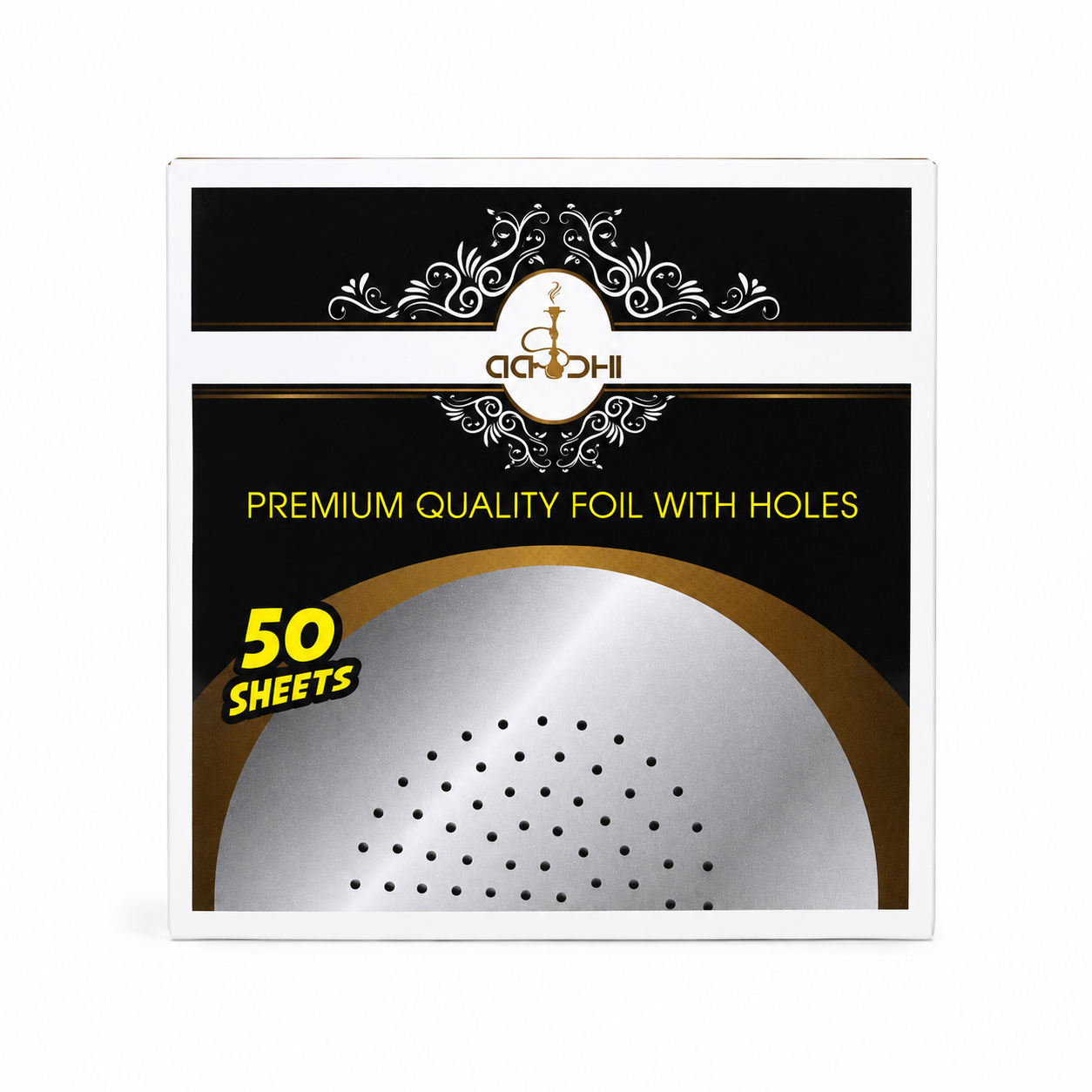 AADHI 50 Hookah Aluminum Foil with Holes Perforated Shisha Sheet for Hookah Head Shisha Bowl