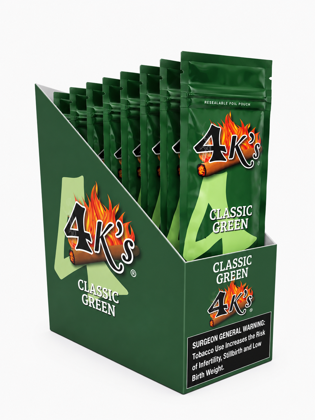 4K’s Cigar Classic Green 4PK Box of 15 Pack