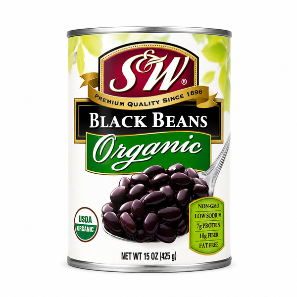 S&W - Organic Canned Black Beans 15oz
