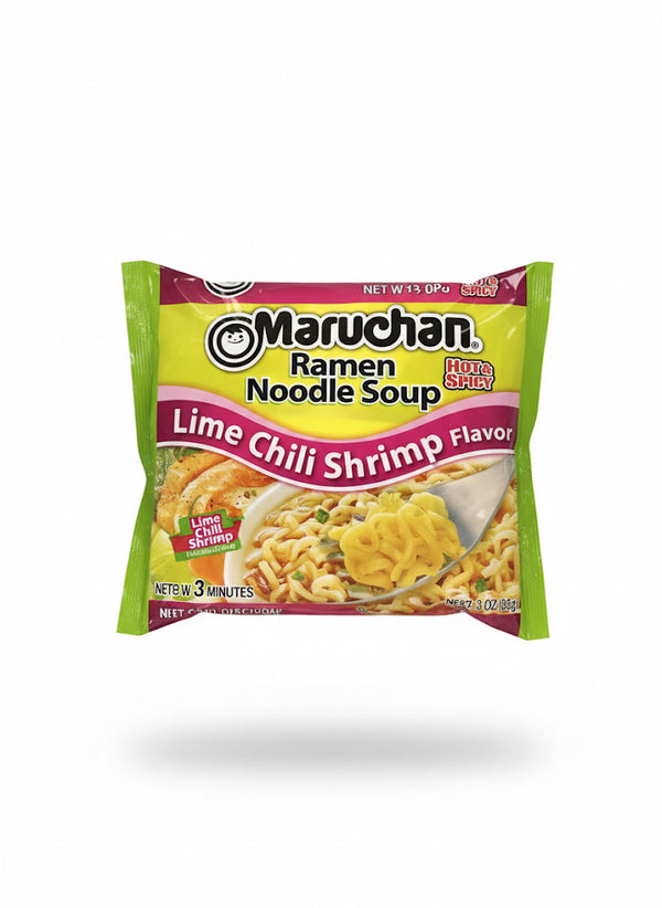Maruchan Ramen Noodle Soup, Lime Chili Shrimp Flavor Instant Noodles, Shelf Stable, 3 oz