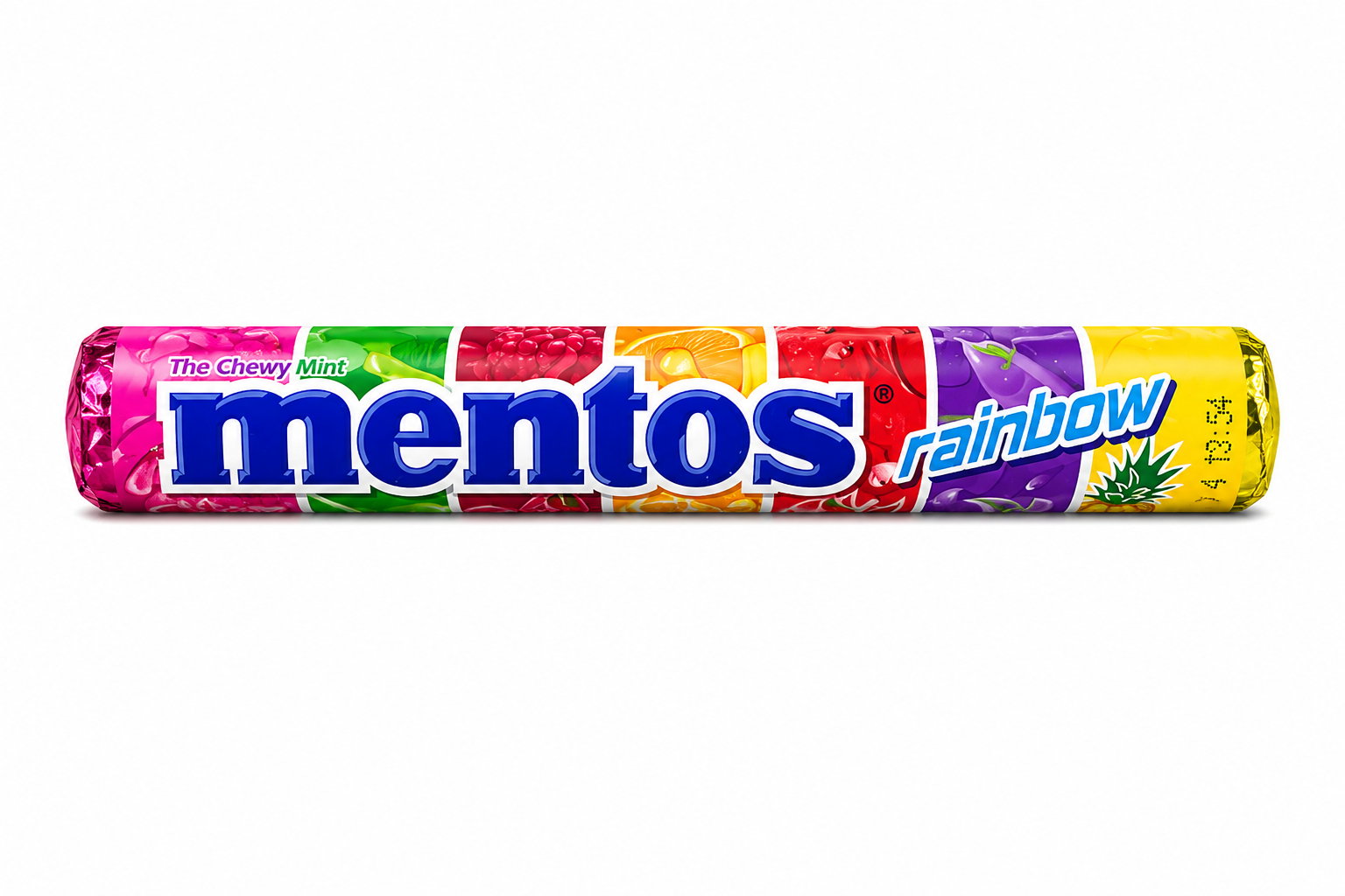 Mentos Chewy Mint Candy Roll, Rainbow, Regular Size 1.32oz