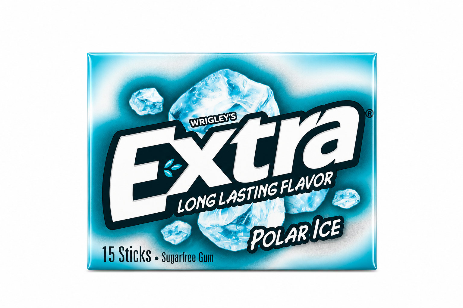 Extra Gum Polar Ice Sugar Free Chewing Gum Single Pack, 15 pc