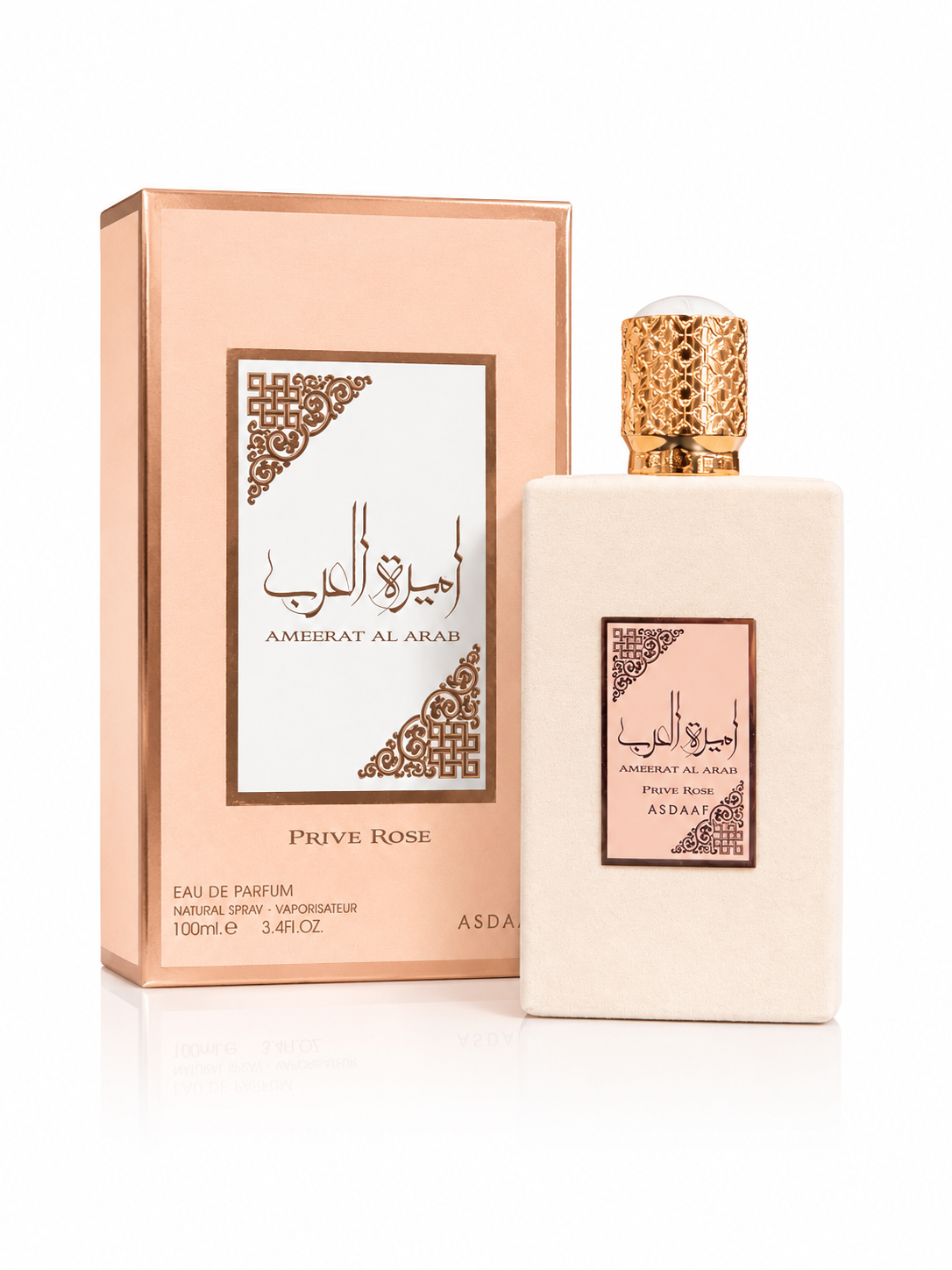 Asdaaf Ameerat Al Arab Prive Rose Eau de Perfume for Women, 3.4 Oz