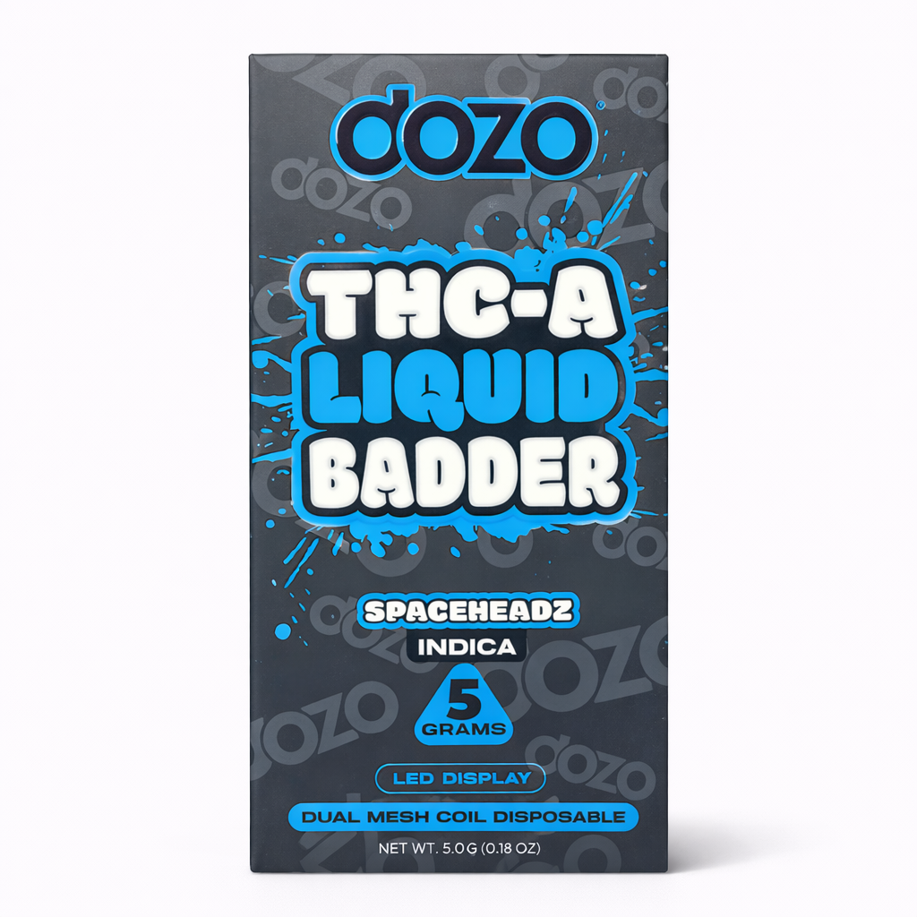 Dozo Thc-a Liquid Badder Disposable 5g Spaceheads Indica