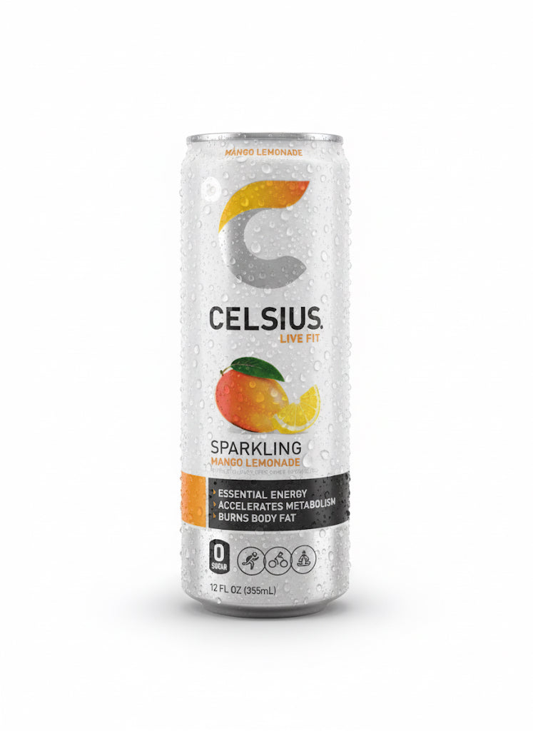 CELSIUS Sparkling Mango Lemonade, Functional Energy Drink 12 fl oz