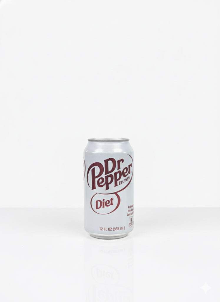 Diet Dr Pepper Soda Pop, 12 fl oz Can