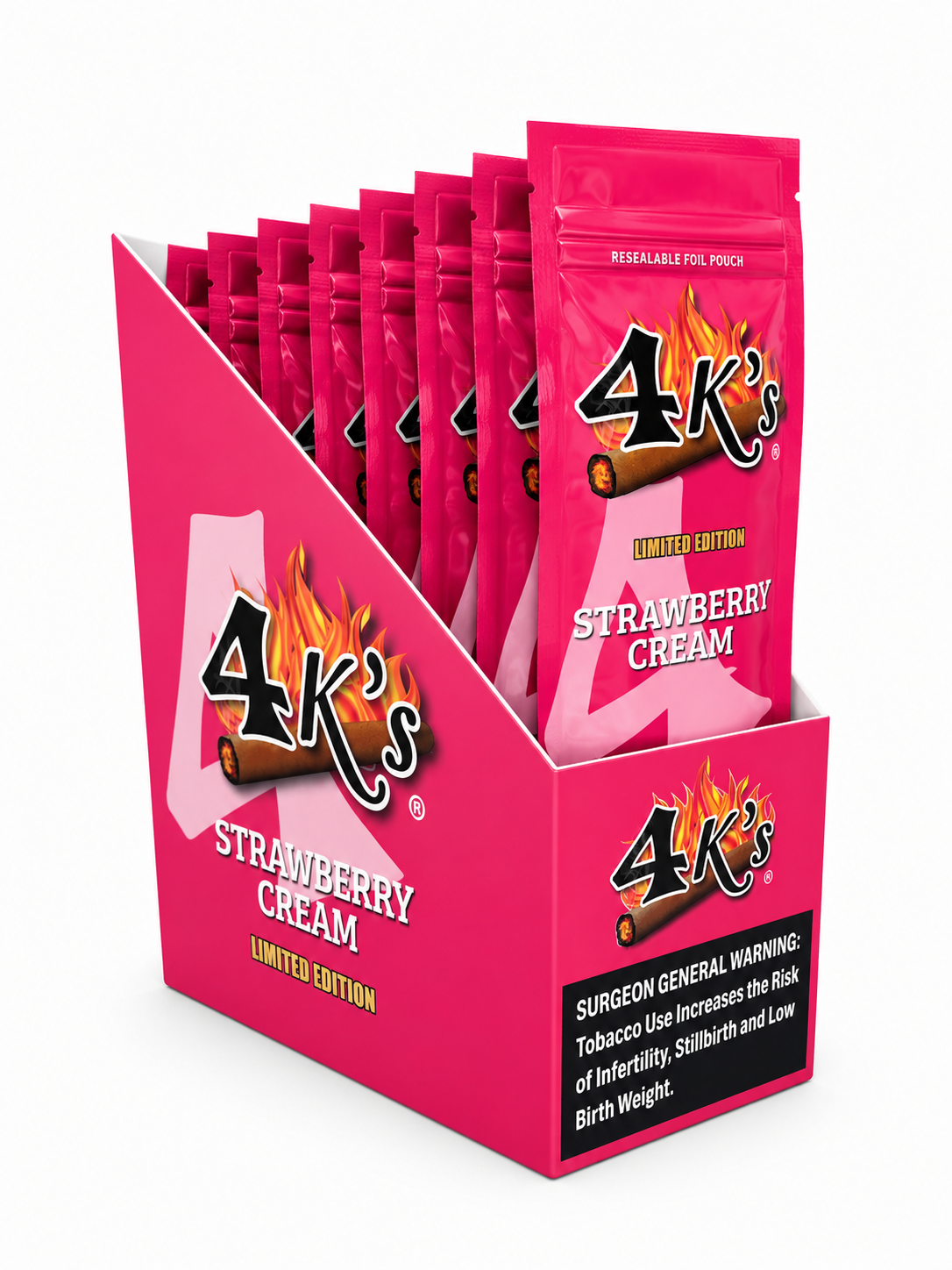 4K’s Cigar Strawberry Cream 4PK Box of 15 Pack