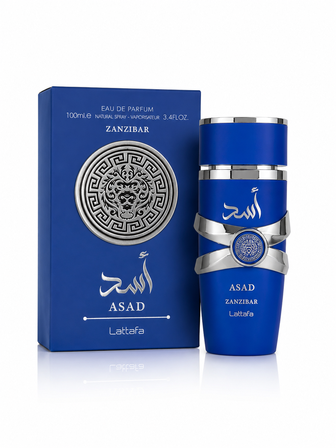 Lattafa Asad Zanzibar - Fresh, Spicy, Vanilla, Coconut - Eau de Perfume for Men, 3.40 Oz 100 ml