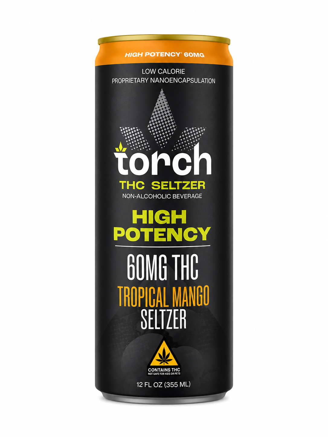 Torch High Potency THC Tropical Mango Seltzer | (60mg) 12oz