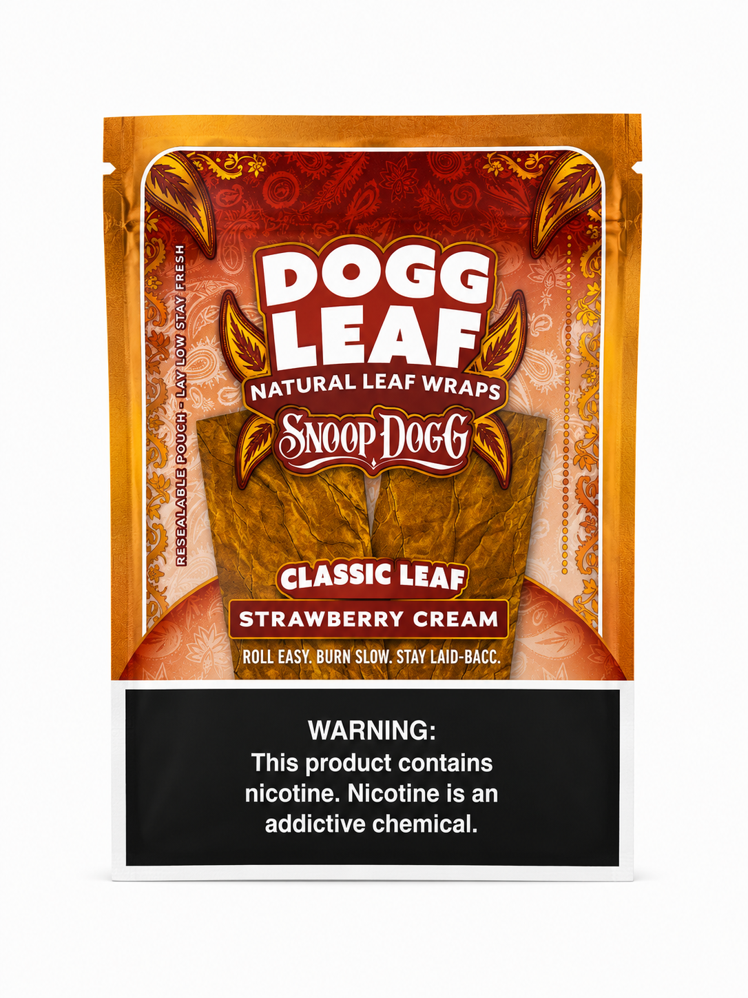 Dogg Leaf Strawberry Cream Natural Leaf Wraps 2pk