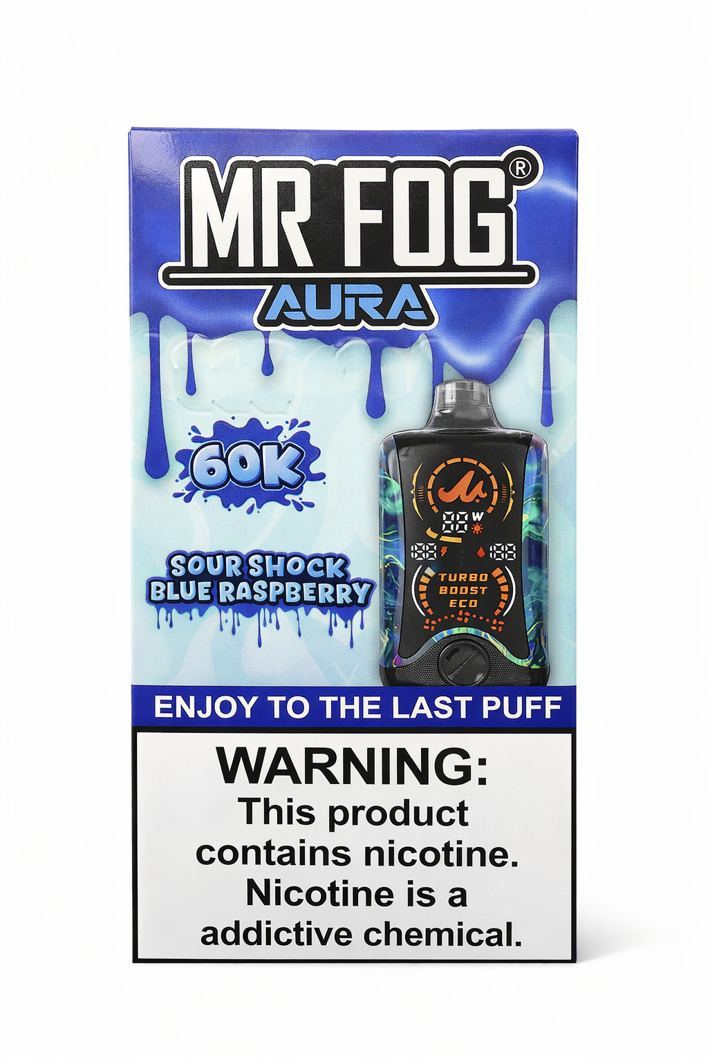 MR FOG AURA 60K Sour Shock Blue Raspberry
