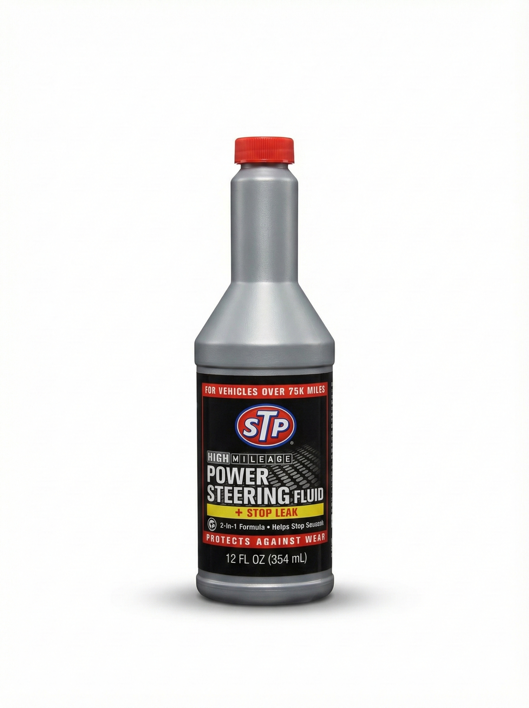 STP High Mileage Power Steering Fluid + Stop Leak