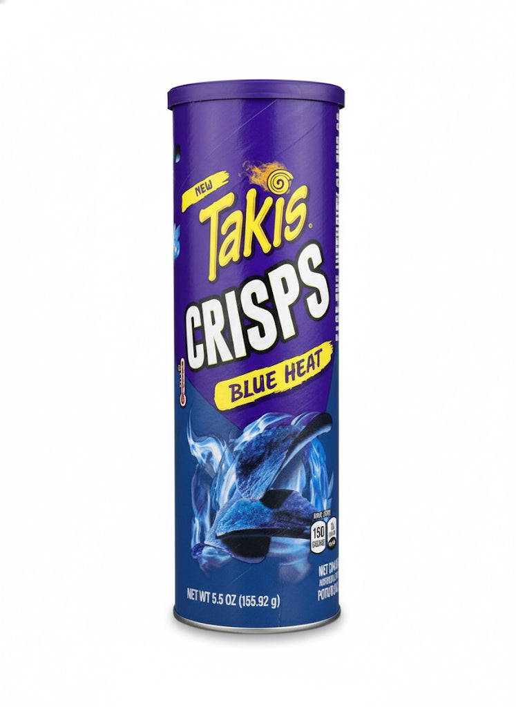 Takis Fuego Crisps 5.5 oz Sharing Size Can, Blue Heat Potato Crisps