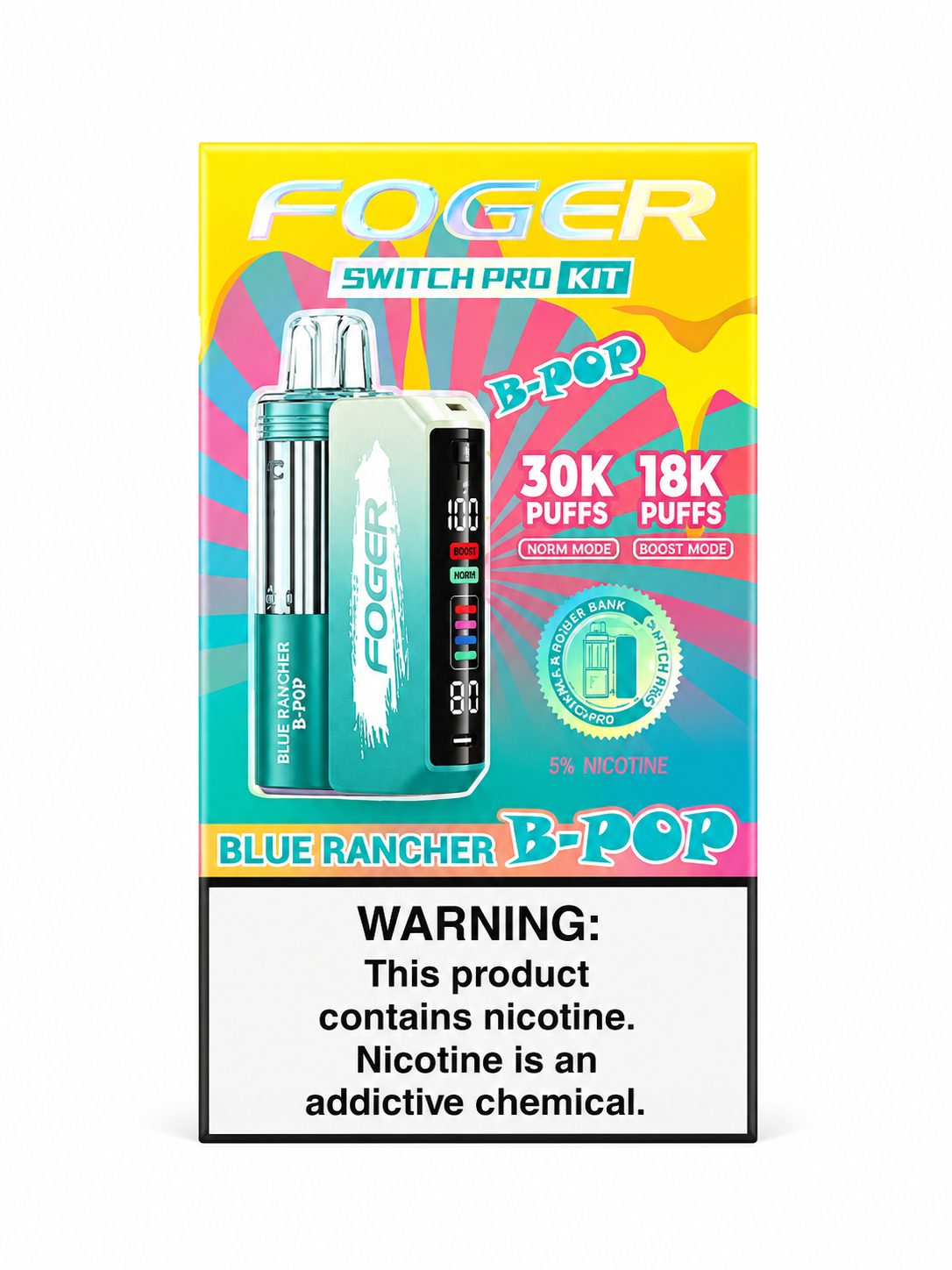 Foger Switch Pod 30K  Blue Rancher B-Pop