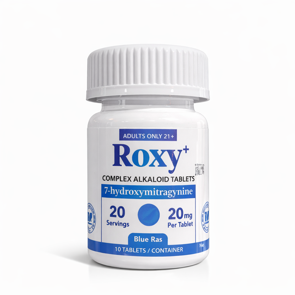 Roxy Complex Alkaloid 7-hydroxymitragynine 20mg Blue Razz 10 Tablets