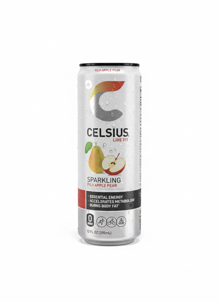 CELSIUS Sparkling Fuji Apple Pear, Functional Energy Drink 12 fl oz