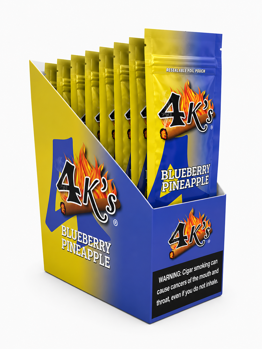4K’s Cigar Blueberry Pineapple 4PK Box of 15 Pack