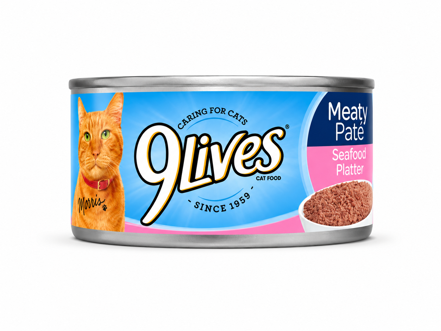 9Lives Meaty Pate with Seafood Platter Dinner Canned Cat Food, 5.5-oz
