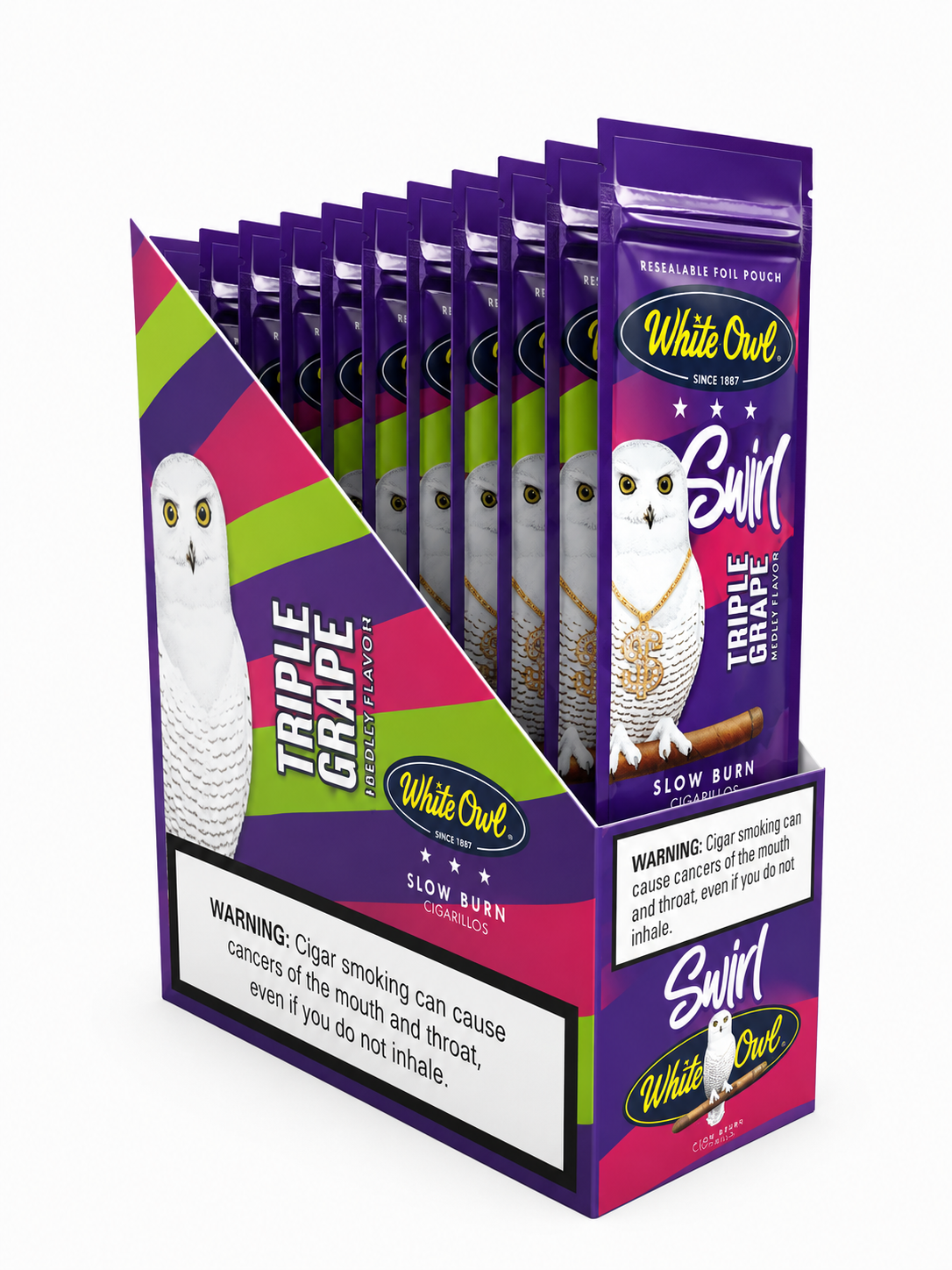 White Owl Triple Grape 2pk Box of 15 Pack