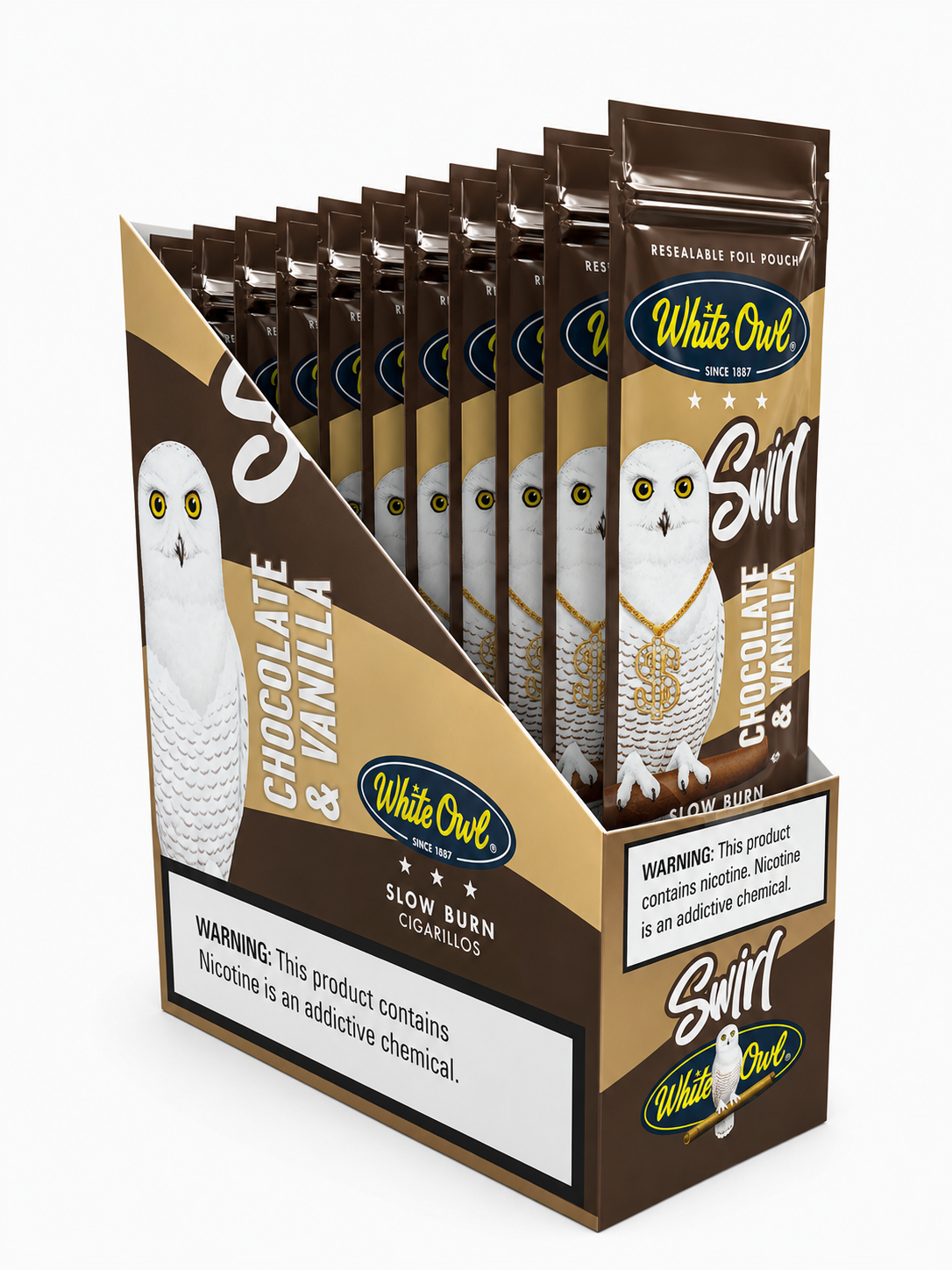 White Owl Chocolate & Vanilla 2pk Box of 15 Pack
