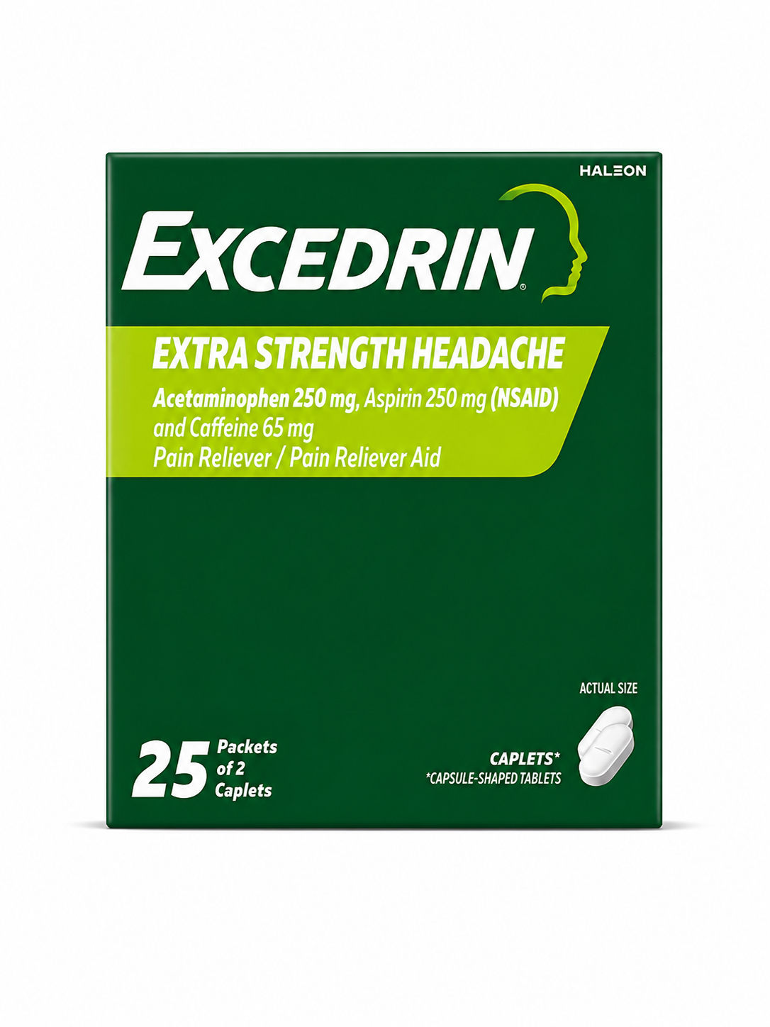 Excedrin Extra Strength Headache Pain Relief Caplets, 50CT