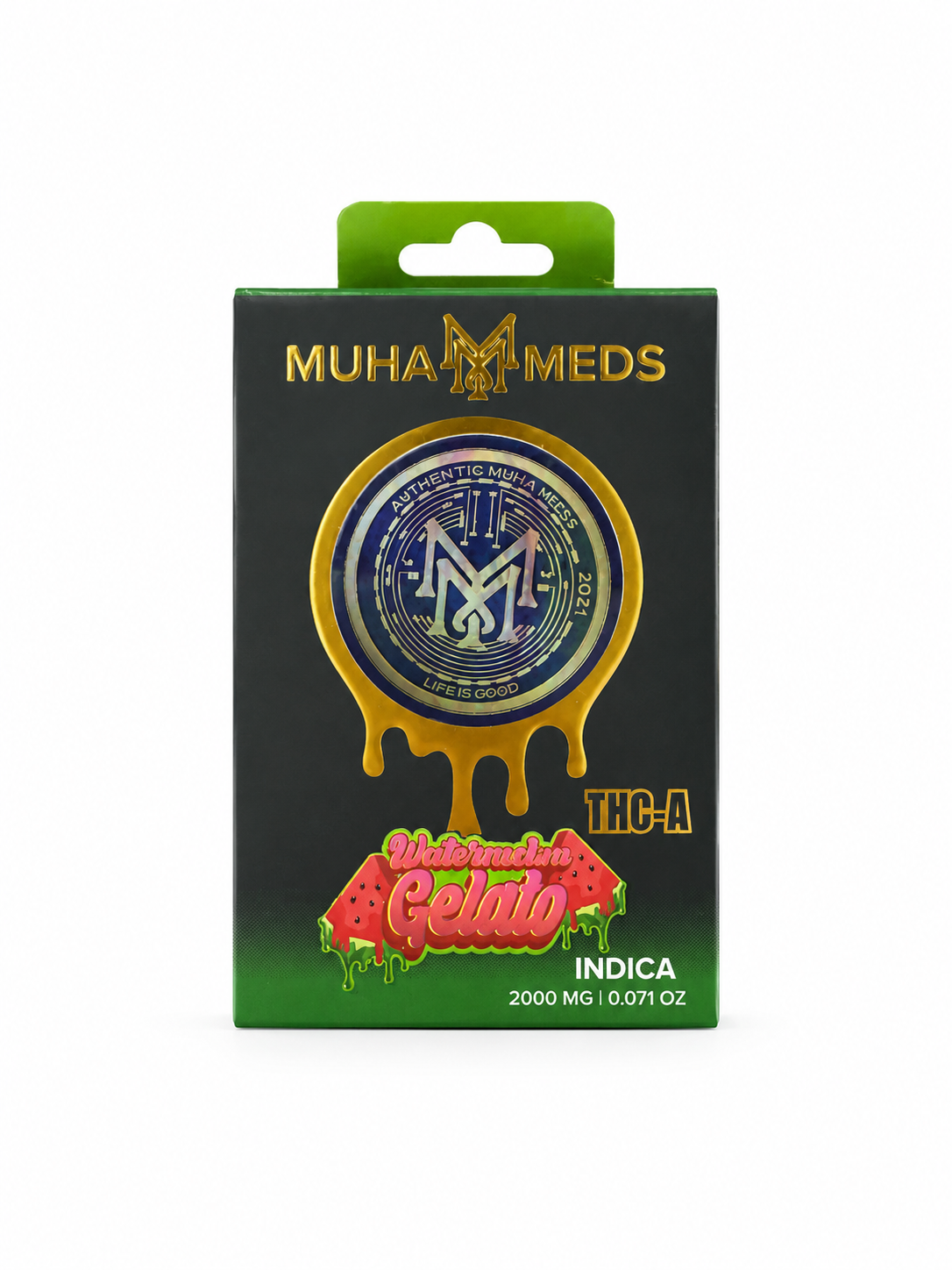 Muha Meds Watermelon Gelato Indica 2G Cartridge