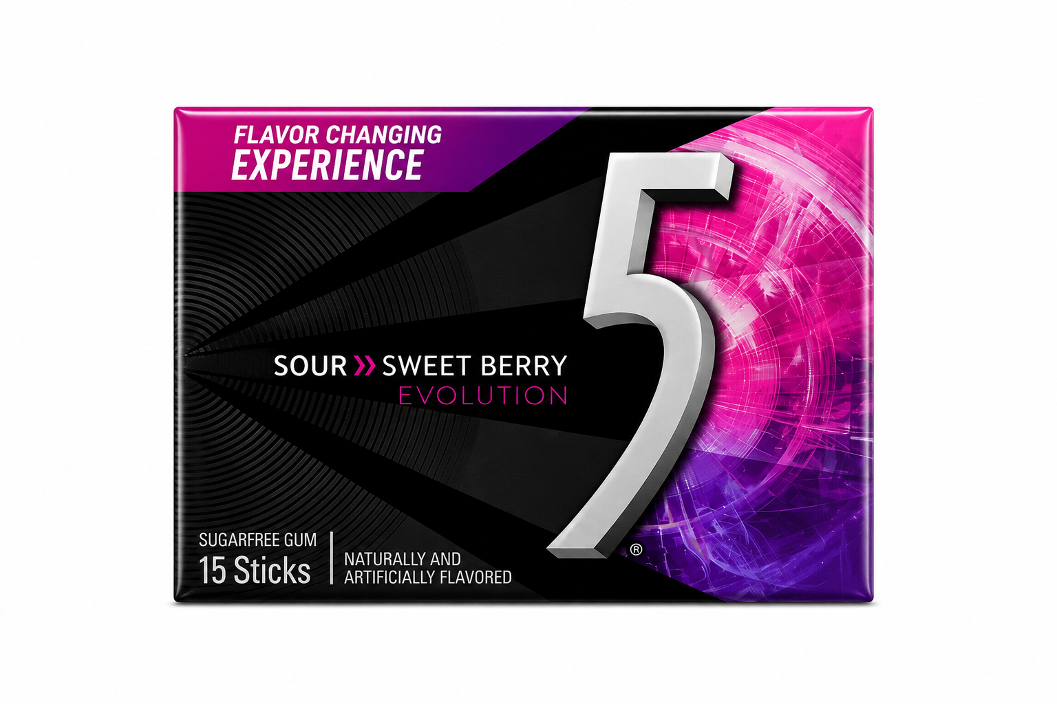 5 Gum Slur Sweet Berry Sugarfree Gum, 15ct