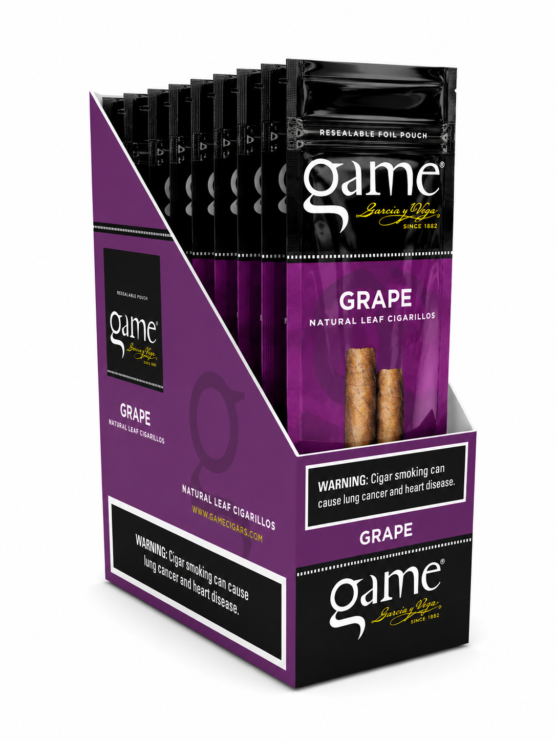 Game Cigar Grape 2PK Box of 15 Pack