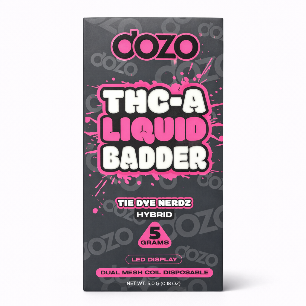 Dozo Thc-a Liquid Badder Disposable 5g Tie Dye Nerdz Hybrid