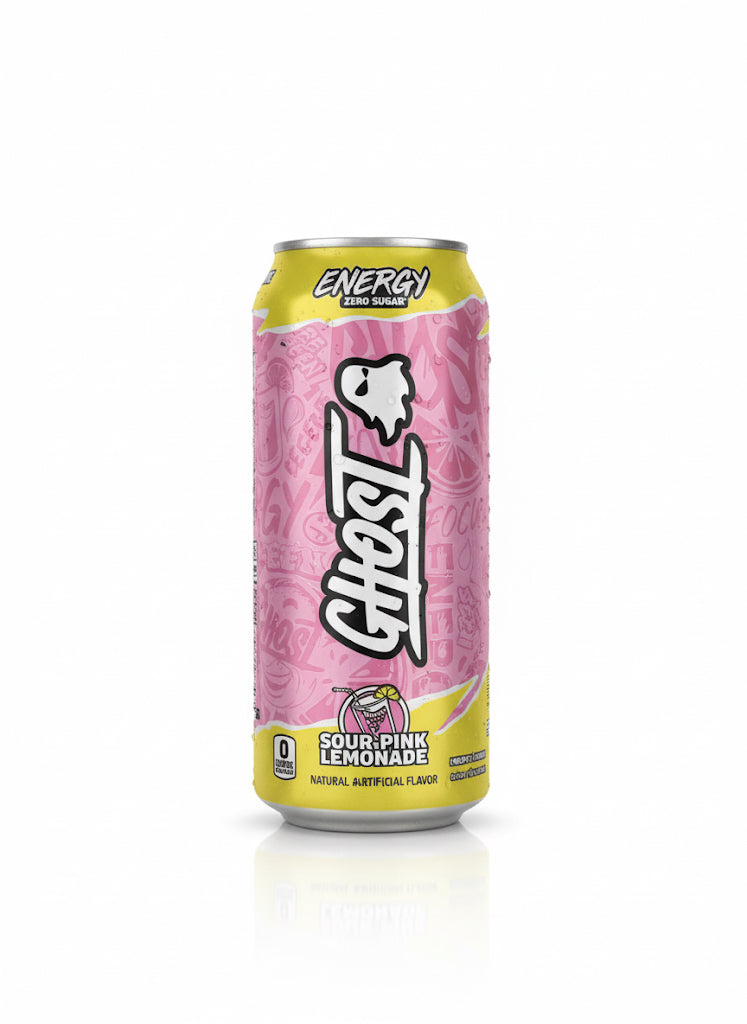 Ghost Energy Zero Sugars Energy Drink, Sour Pink Limeade 16 oz