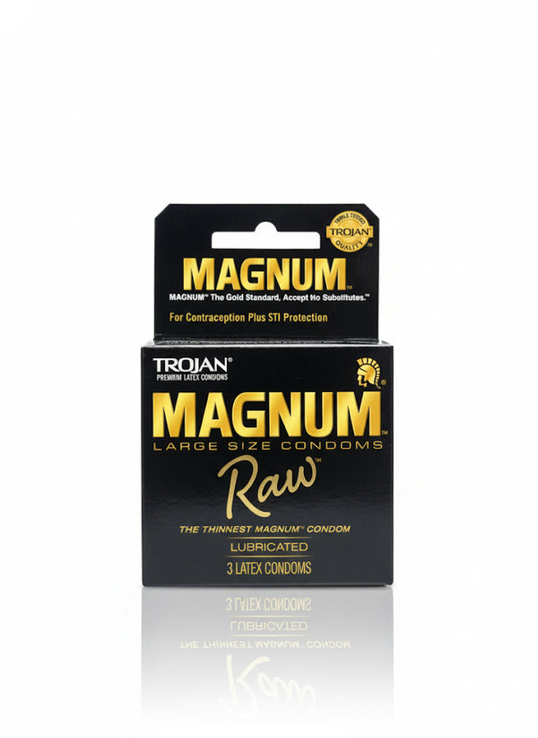 Trojan Magnum Raw Large Size Condoms - 3 Ct