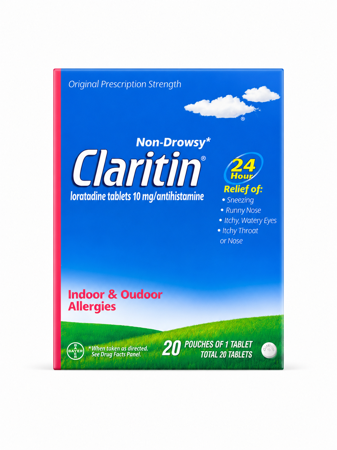 Claritin 24HR Non Drowsy Allergy Relief Tablets, 20CT