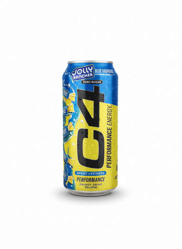 C4 Performance Energy Drink, Jolly Rancher Blue Raspberry, 16oz