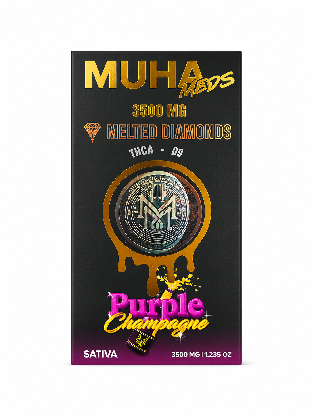 Muha Meds Purple Champagne Sativa 3.5G Disposable