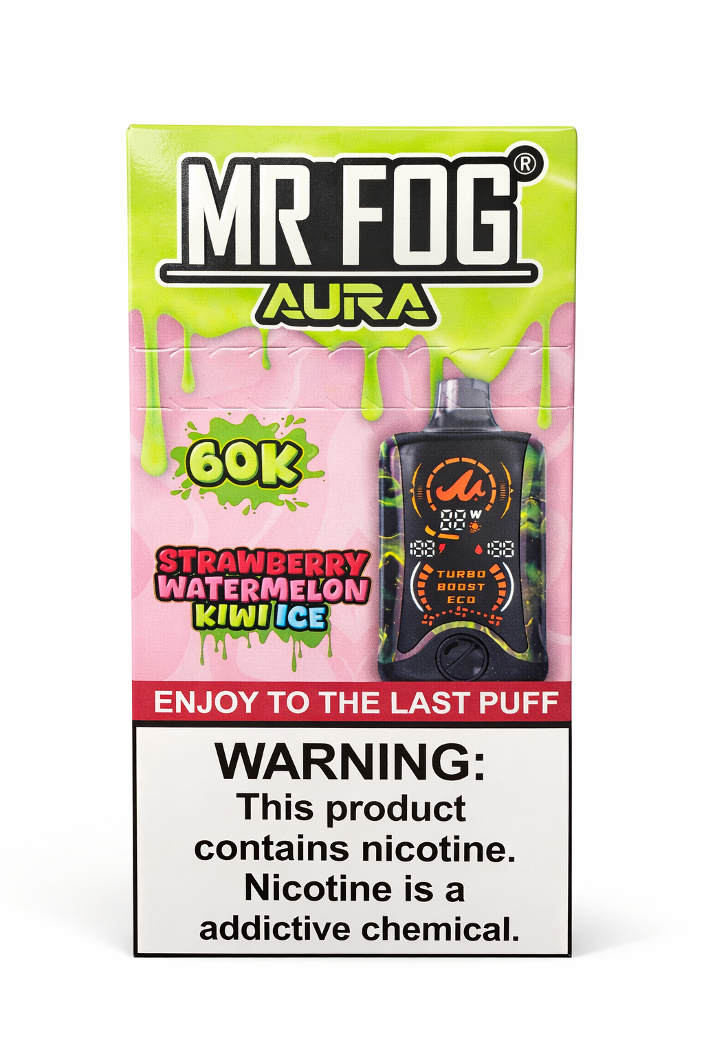 MR FOG AURA 60K Strawberry Watermelon Kiwi Ice