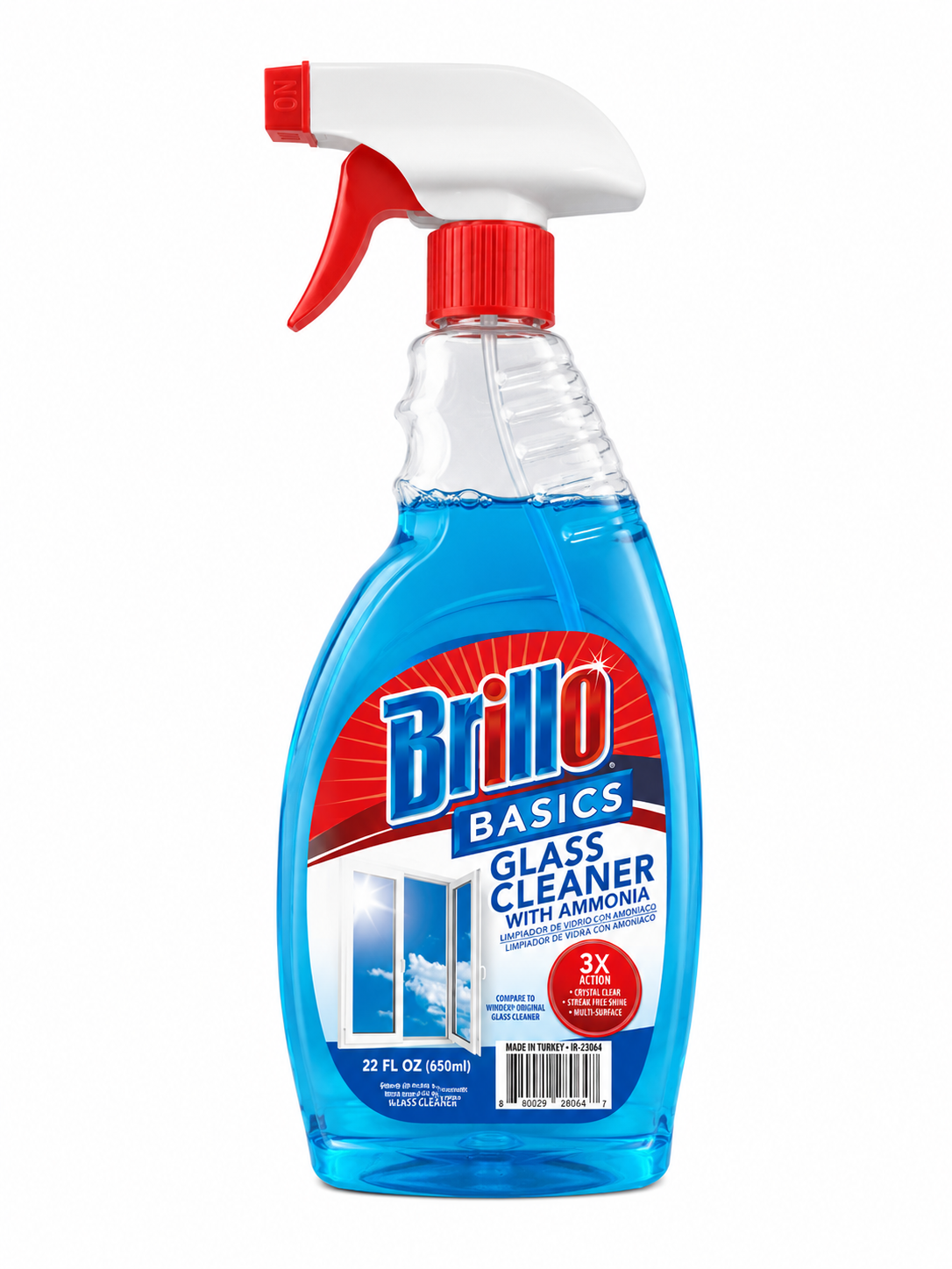 Brillo Glass Cleaner, with Ammonia