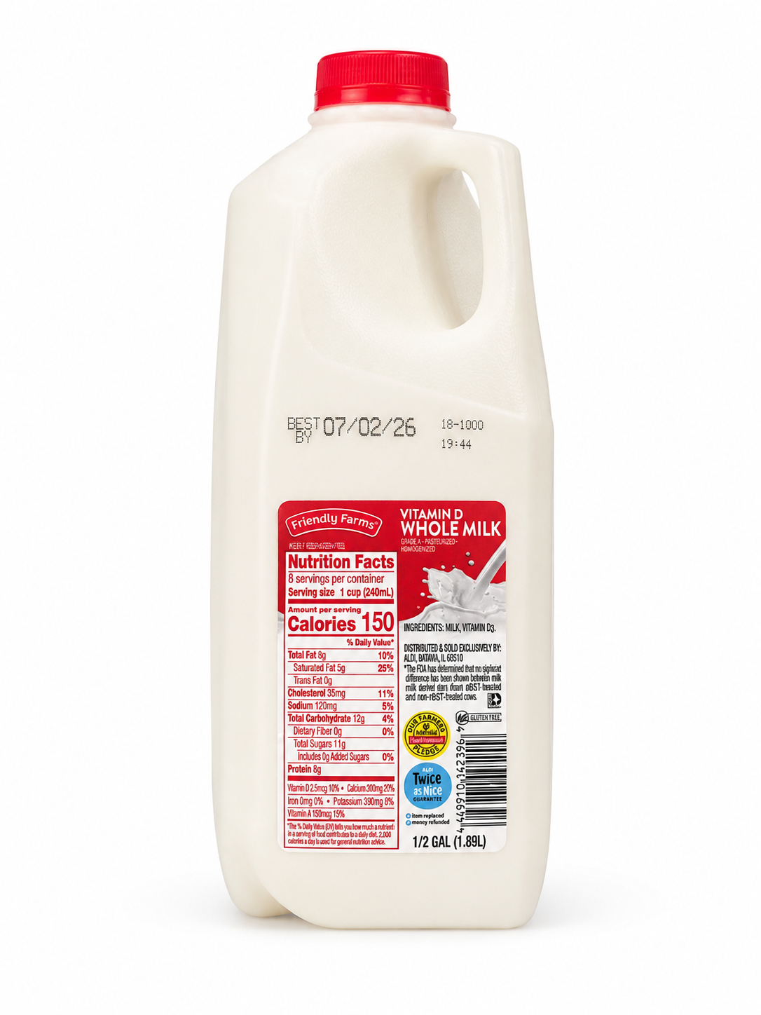 Friendly Farms Whole Milk 0.5 gal