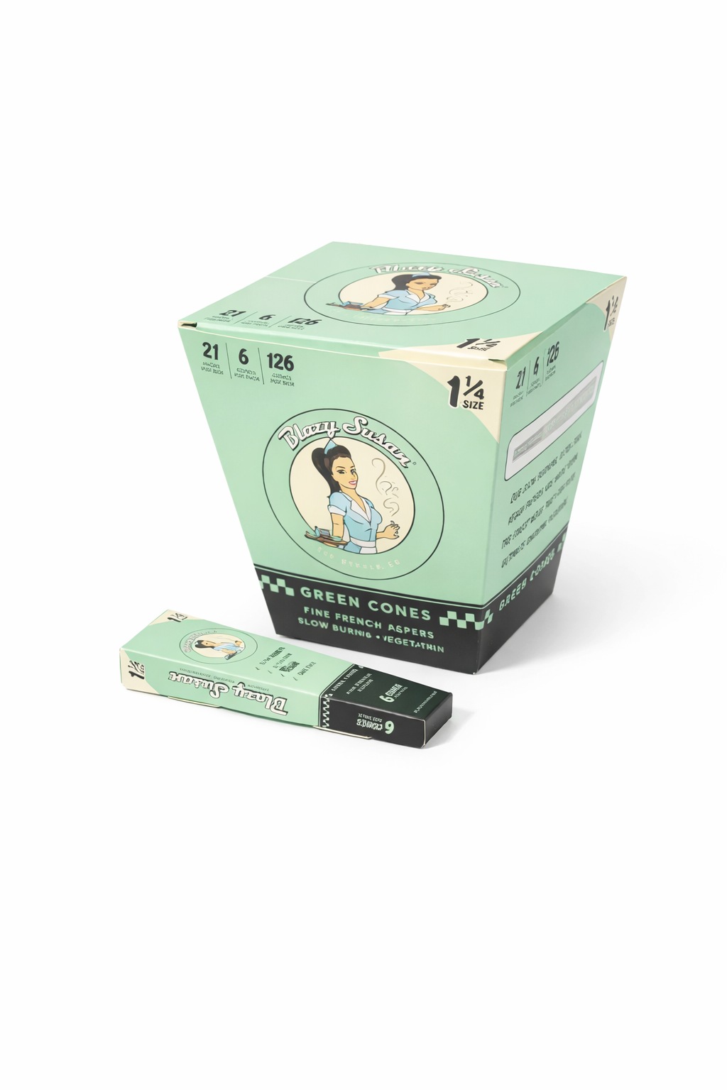 Blazy Susan Green Pre Rolled King Size Cones