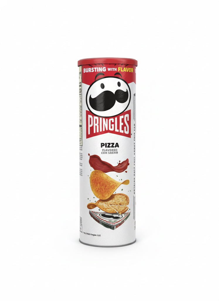 Pringles Pizza Potato Crisps Chips, Lunch Snacks, 5.5 oz Canister