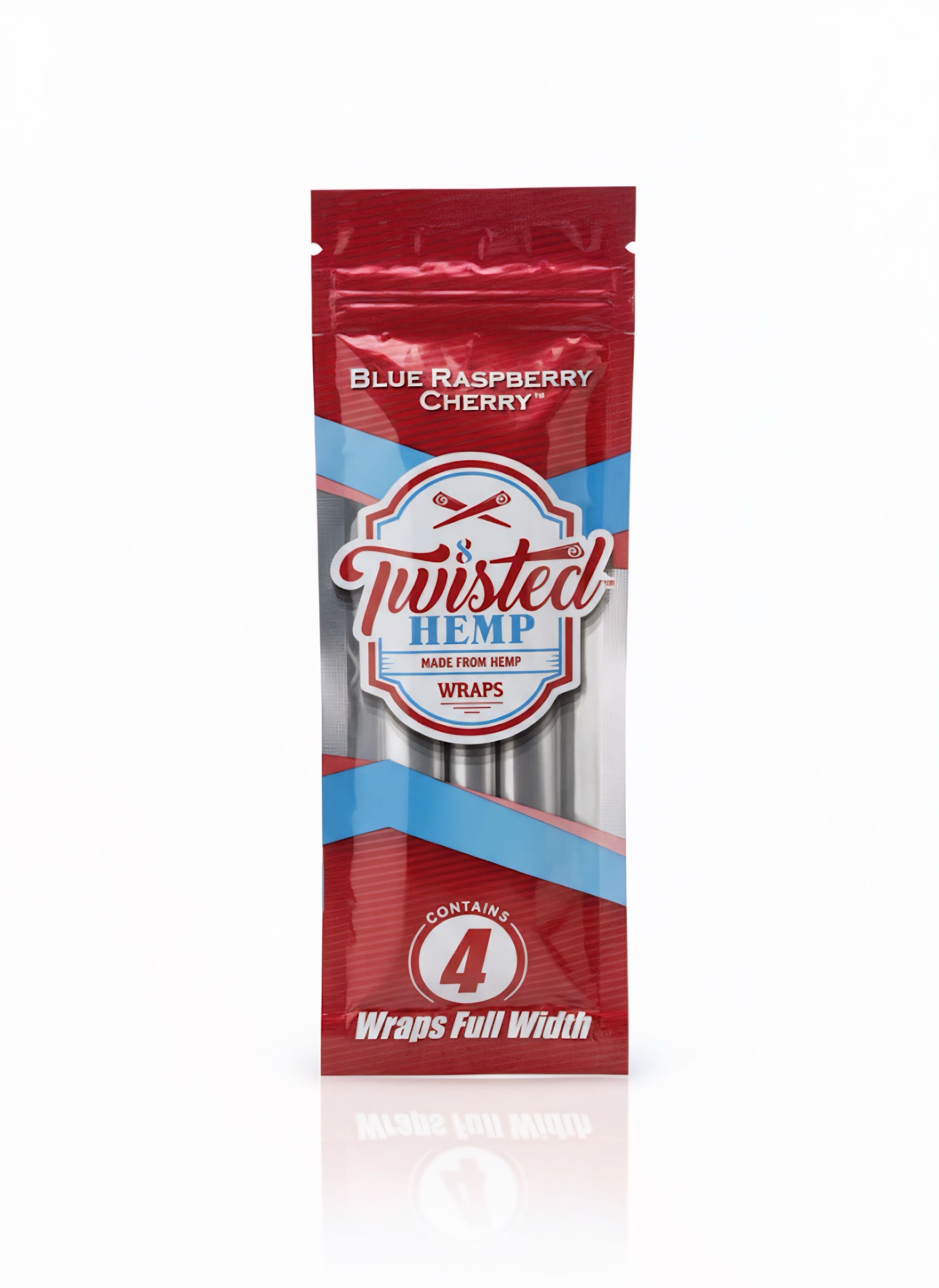 Twisted Hemp Wrap Blue Raspberry Cherry 4Pk