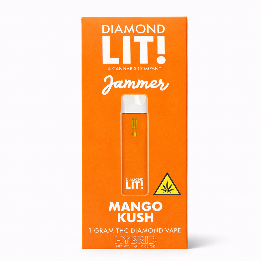 Lit! THCA Diamond Disposable Vape Jammer 1g Mango Kush Hybrid