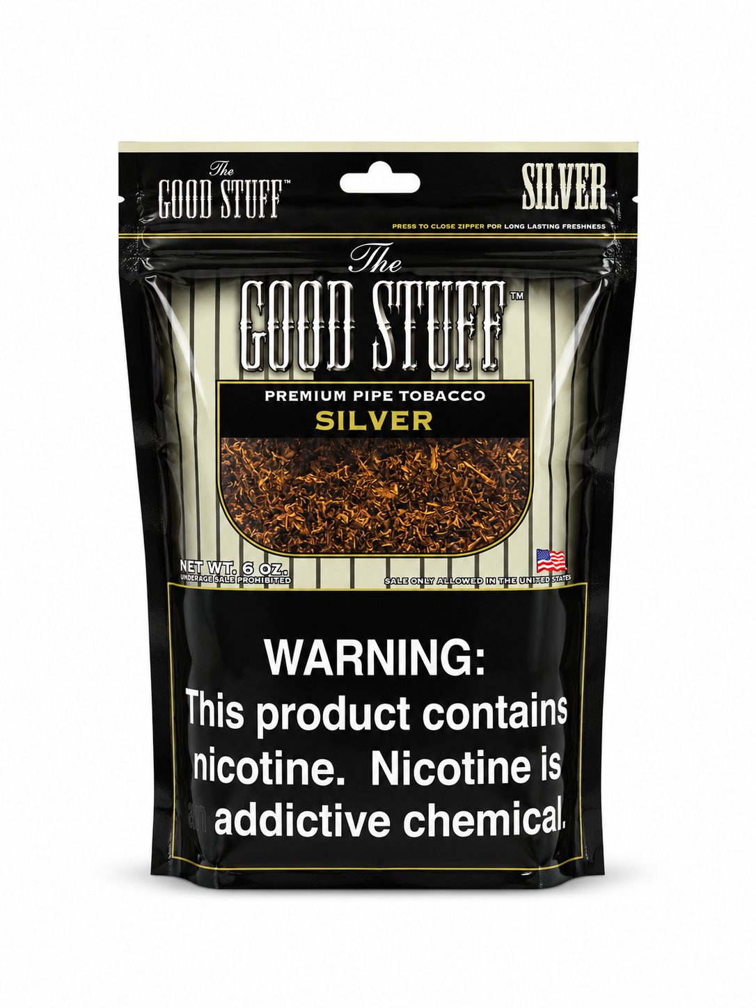 Good Stuff Silver Pipe Tobacco 6 oz. Bag