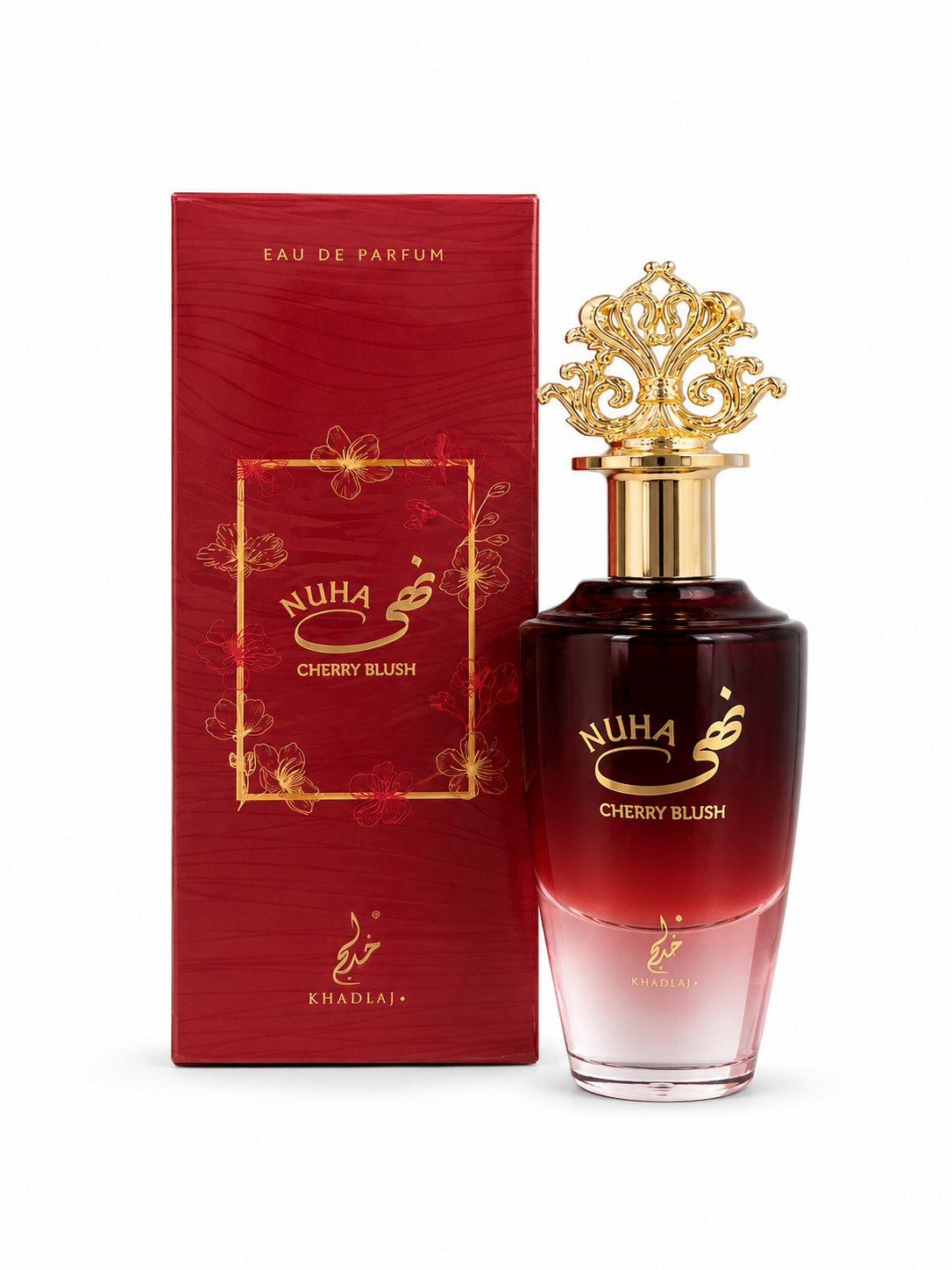 Nuha Cherry Blush – Fruity, Floral, Sweet, Woody – Eau de Parfum Spray Fragrance for Women, 2.87 Oz By Khadlaj