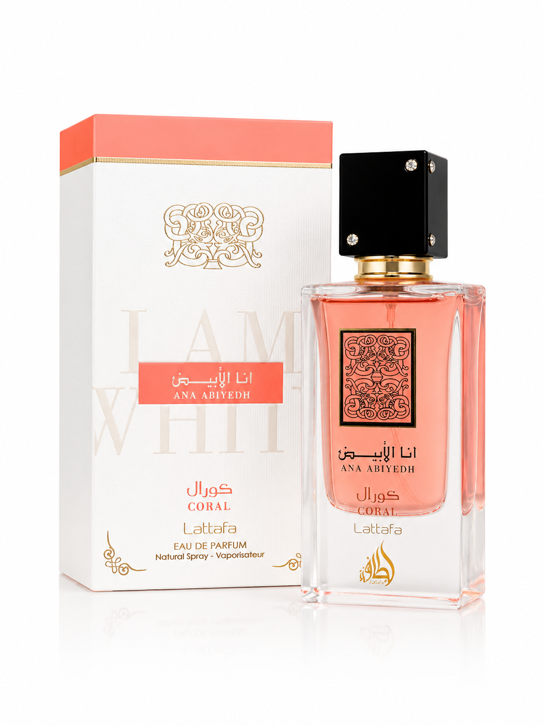 Lattafa Ana Abiyedh Coral for Unisex Eau de Perfume, 2.0 Oz60 ml