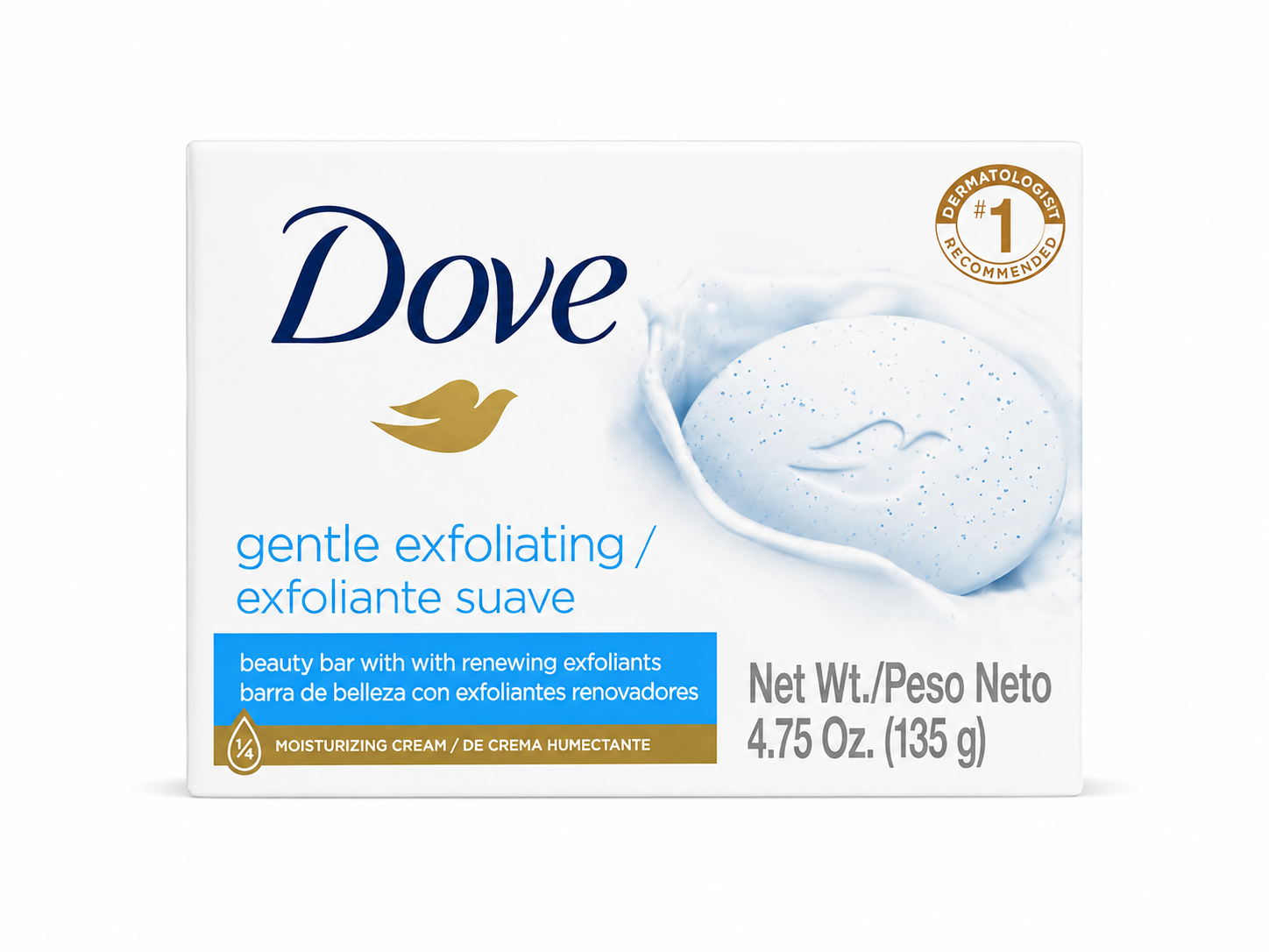 Dove Gentle Exfoliating / Exfoliante Suave Bar Soap 135gm 4.75 oz