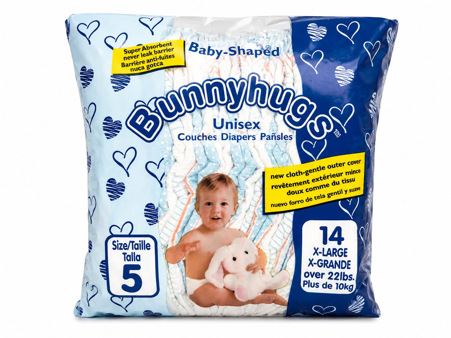 Bunny Hugs Diapers X-Large Size 5