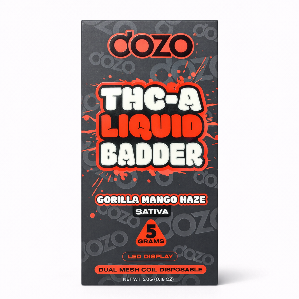 Dozo Thc-a Liquid Badder Disposable 5g Gorilla Mango Haze